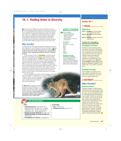 18&ndash;1 Finding Order in Diversity