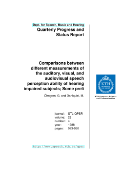 Comparisons between different measurements of the auditory