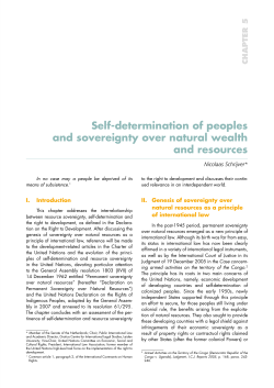 Self-determination of peoples and sovereignty over