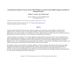 Geochemical Evaluation of Ocean Surface Slick Methods to Ground