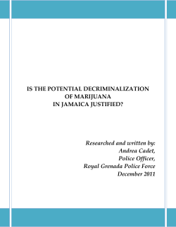 Is the Potential Decriminalization of Marijuana in Jamaica justified?