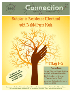 April 2015 Bulletin - Temple Beth