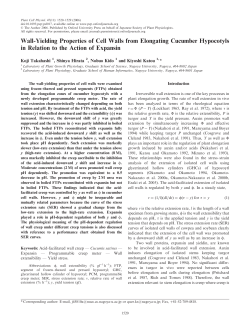 Wall-Yielding Properties of Cell Walls from