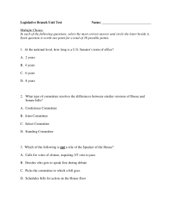 Legislative Branch Unit Test Name