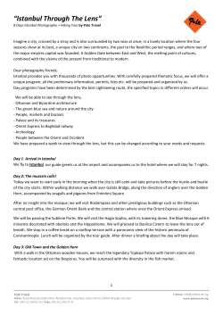 "Istanbul through the lense" &ndash; 8 Days Istanbul Tour