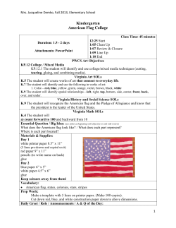 Kindergarten American Flag Collage