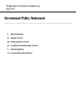 Investment Policy Statement