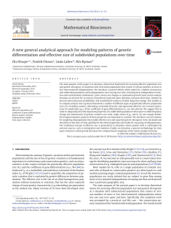 A new general analytical approach for modeling patterns of genetic