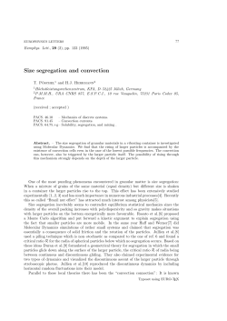 Size segregation and convection
