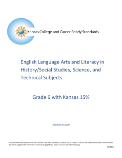 Grade 6 Standards with Kansas 15%