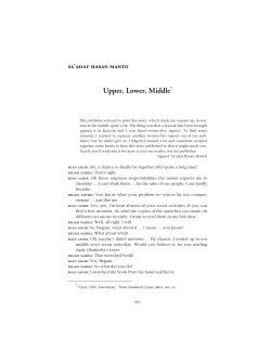 Upper, Lower, Middle - the Annual of Urdu Studies