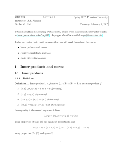 1 Inner products and norms