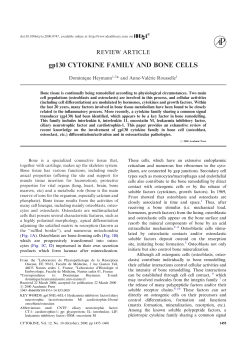 gp130 CYTOKINE FAMILY AND BONE CELLS