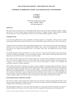 Signature Management - The Pursuit of Stealth