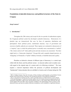 Foundations of pluralist democracy and political structure of the