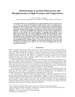 Measurements of Acetone Fluorescence and Phosphorescence at