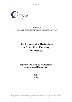Castalia report on rural delivery frequency