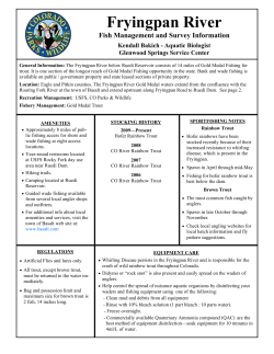 Fryingpan River Fish Management and Survey Information