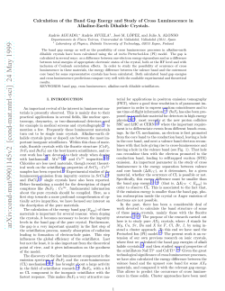 Calculation of The Band Gap Energy and Study of Cross