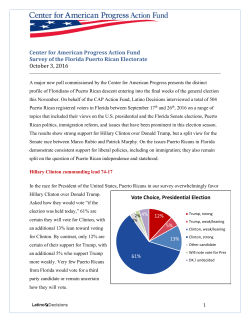 Center for American Progress Action Fund Survey of the Florida
