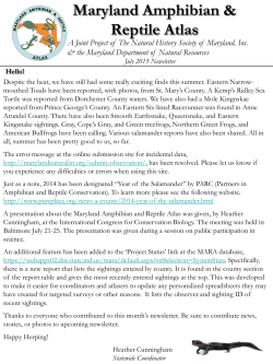 July 2013 - The Natural History Society of Maryland