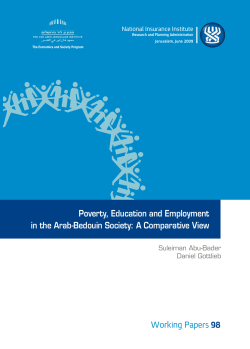 Poverty, Education and Employment in the Arab