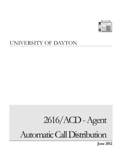 2616/ACD - Agent Automatic Call Distribution