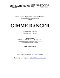 gimme danger - Films We Like