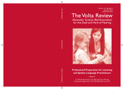 The Volta Review - Alexander Graham Bell Association