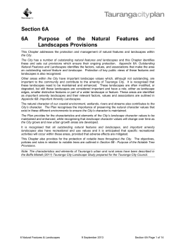 Section 6A 6A Purpose of the Natural Features and Landscapes