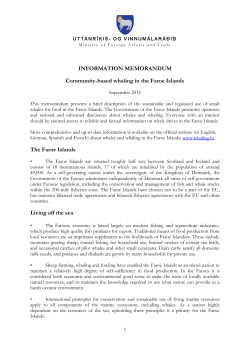 Community-based whaling in the Faroe Islands