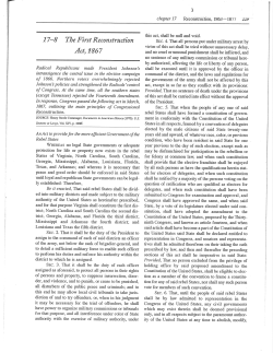 17-8 Tlte First Reconstruction Act,I867 - sls
