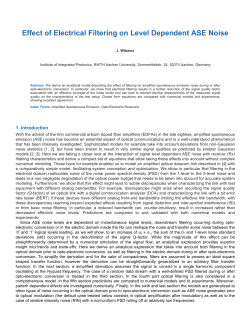 Effect of Electrical Filtering on Level Dependent