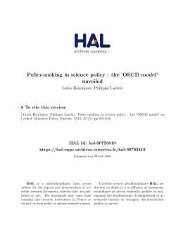 Policy-making in science policy : the `OECD model` unveiled