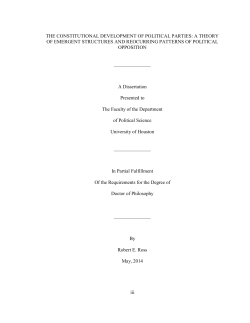 iii THE CONSTITUTIONAL DEVELOPMENT OF POLITICAL