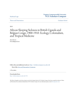 African Sleeping Sickness in British Uganda and Belgian Congo
