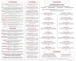 STARTERS SLIDERS BURGERS