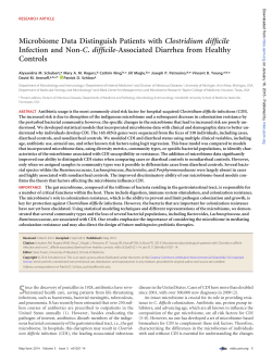 Microbiome Data Distinguish Patients with