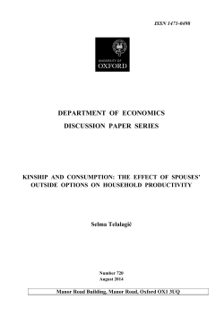 Paper - University of Oxford, Department of Economics