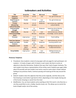 Icebreakers and Activities
