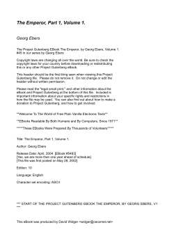 The Emperor, Part 1, Volume 1.