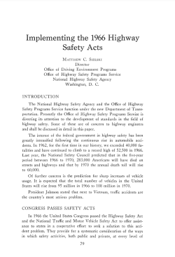 Implementing the 1966 Highway Safety Acts - Purdue e-Pubs