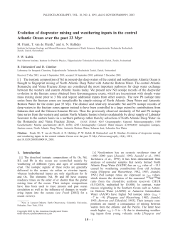 Evolution of deepwater mixing and weathering inputs in