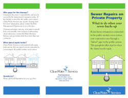 Sewer Repairs on Private Property