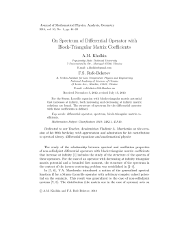 On Spectrum of Differential Operator with Block
