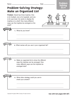 Problem-Solving Strategy: Make an Organized List