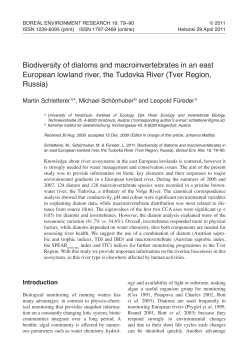 Biodiversity of diatoms and macroinvertebrates in an east european