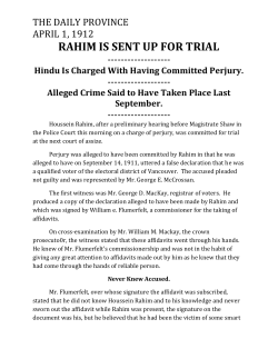 RAHIM IS SENT UP FOR TRIAL