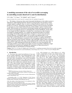 A modeling assessment of the role of reversible scavenging in