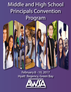Middle and High School Principals Convention Program